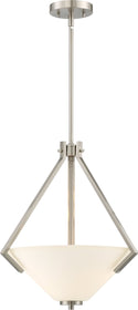 16"W Nome 2-Light Pendant Brushed Nickel