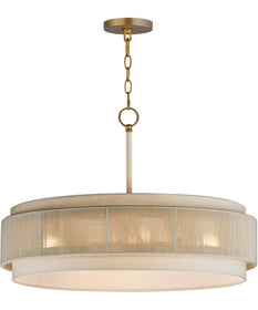 Seacliff 28 inch 4-Light Pendant Natural Aged Brass