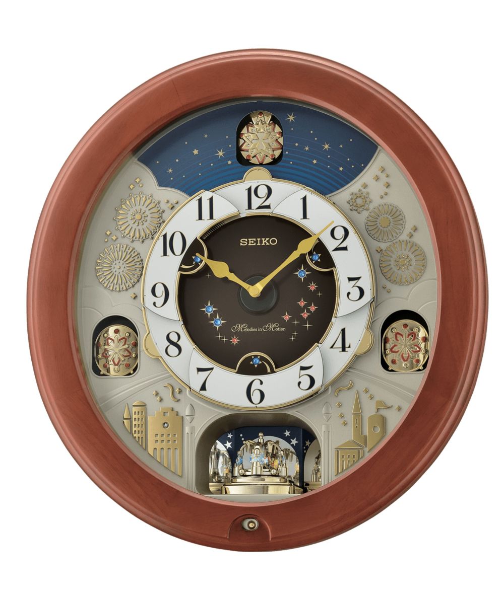 18"H Melodies in Motion Clock  with 18 Melodies