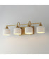 Bisque 4-Light Bath Vanity Natural Aged Brass