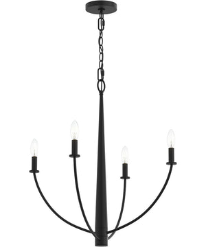 Jheni 4-Light Medium Chandelier Matte Black