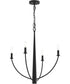 Jheni 4-Light Medium Chandelier Matte Black