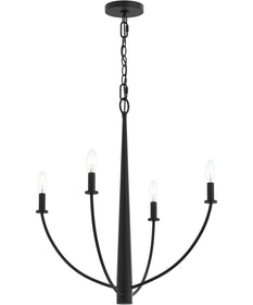Jheni 4-Light Medium Chandelier Matte Black