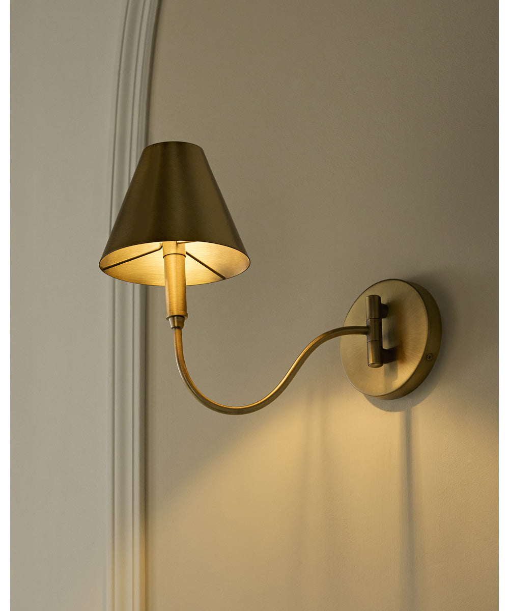 Waltz 1-light Wall Mount Light Fixture Brushed Brass