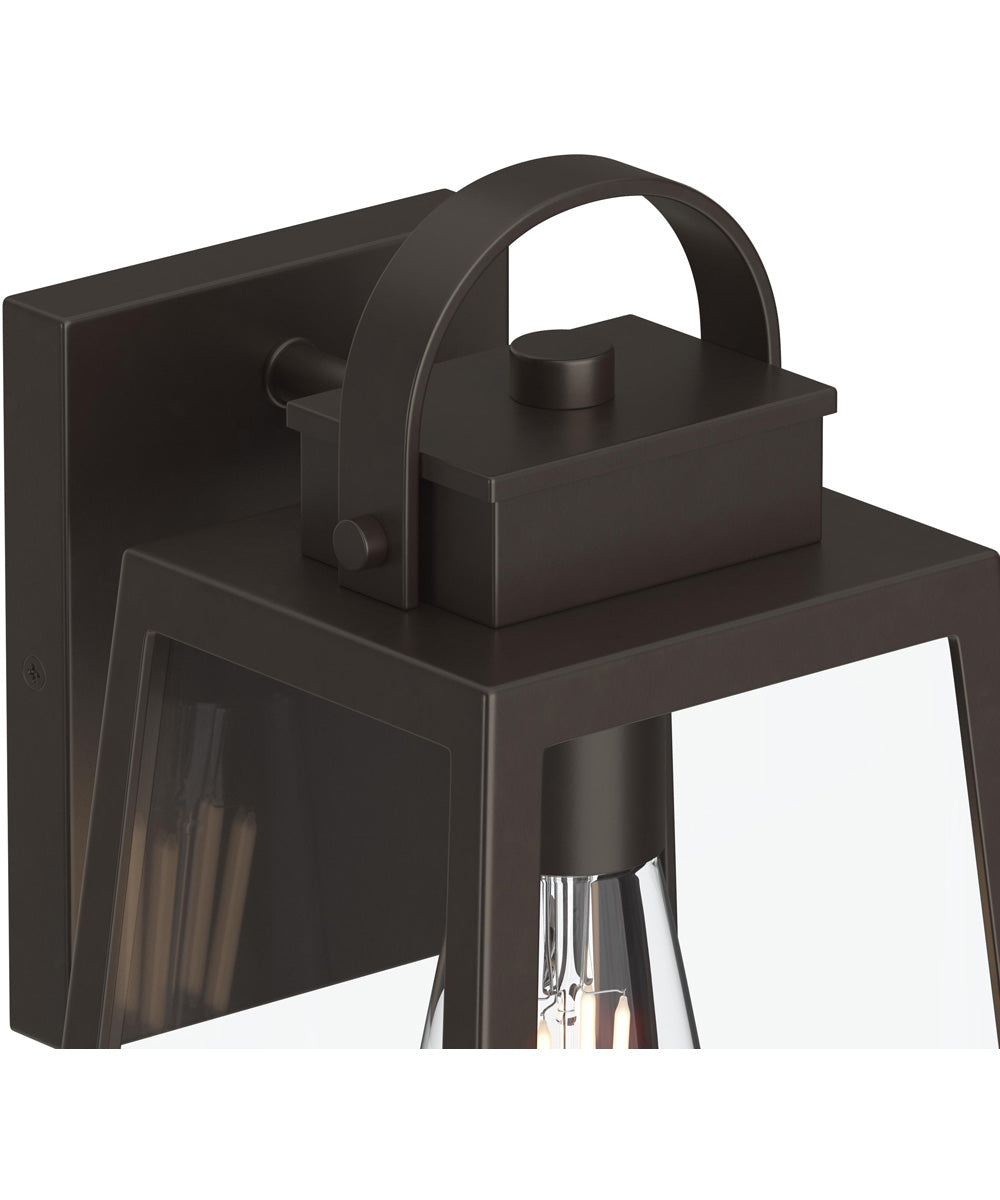 Hedry Medium Outdoor Wall Lantern with Clear Glass Panels Antique Bronze