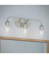 Ilia 3-Light Bath Vanity with Clear Glass Shade Brushed Nickel