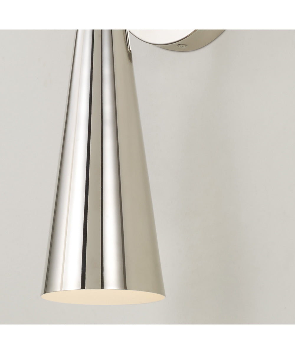 Levi 1-Light Sconce Polished Nickel