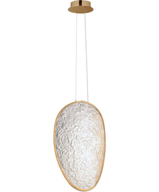 Moonscapes Single LED Pendant Brushed Champagne