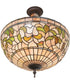 20" Wide Tiffany Turning Leaf Semi-Flushmount
