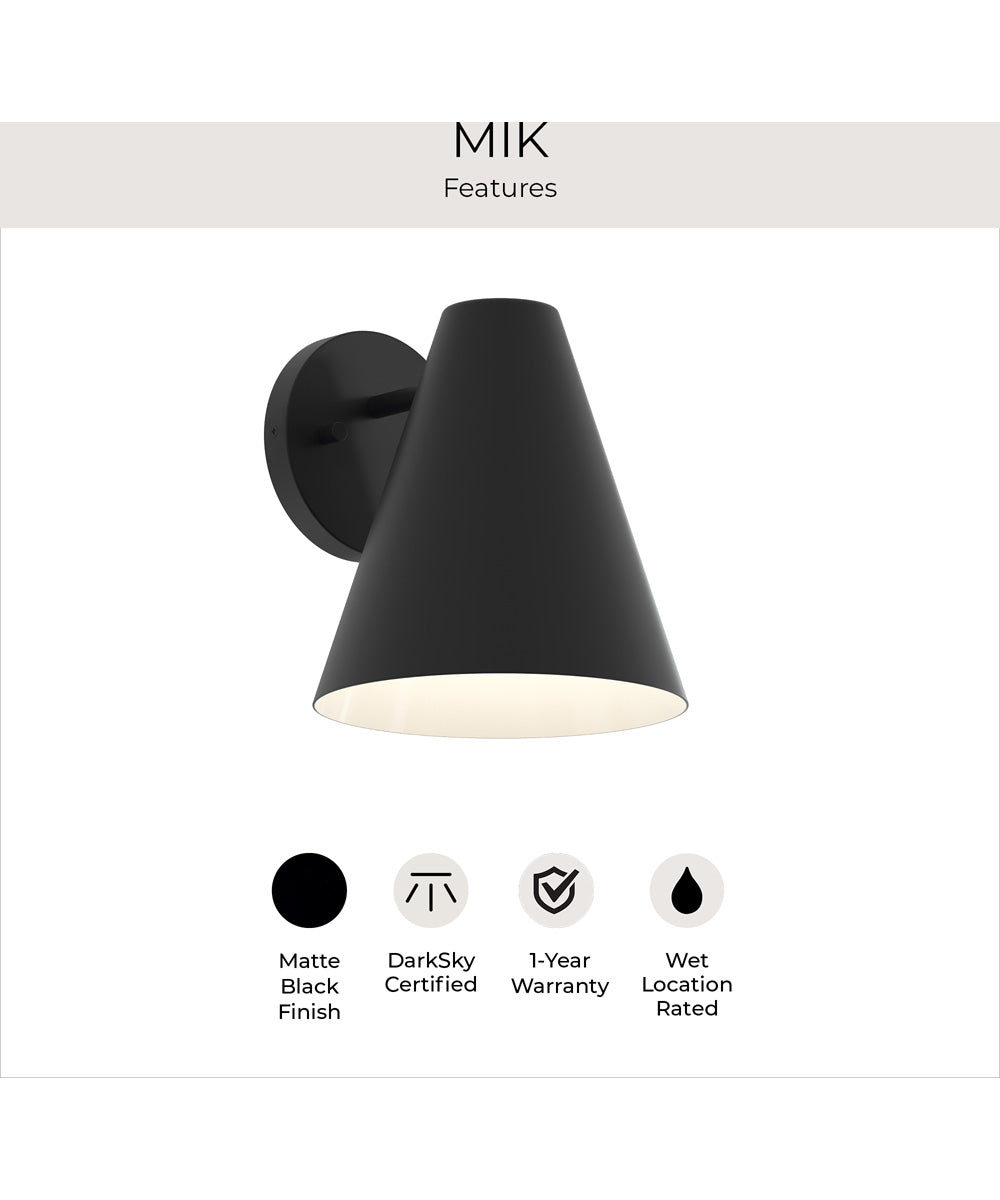 Mik Large Outdoor Wall Light Matte Black