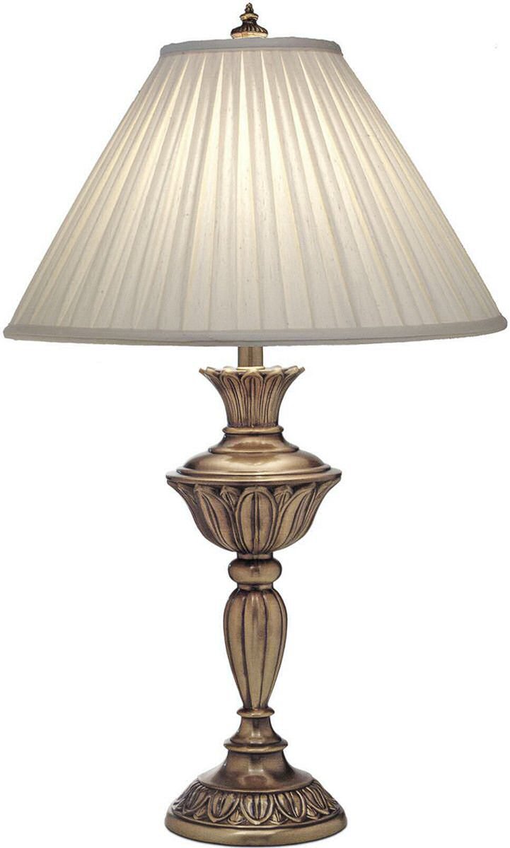 31"H 3-Way Table Lamp Aged Brass
