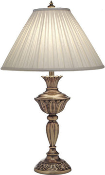 31"H 3-Way Table Lamp Aged Brass
