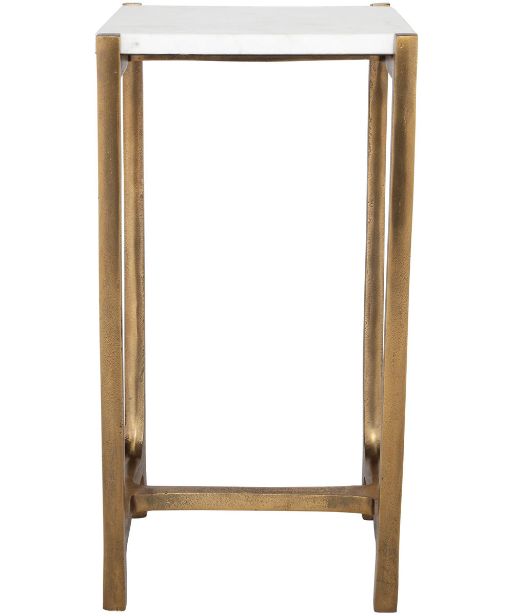 Affinity White Marble Accent Table