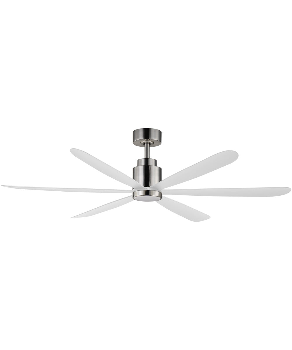 Petals 60 inch 6-Blade Fan w LED Satin Nickel
