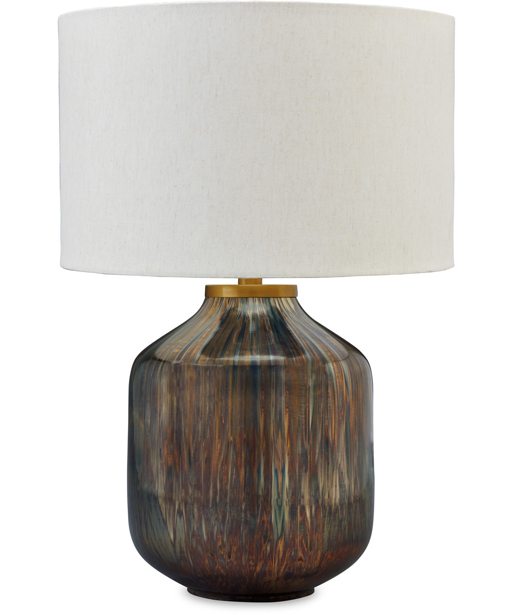 Jadstow Glass Table Lamp Black/Silver