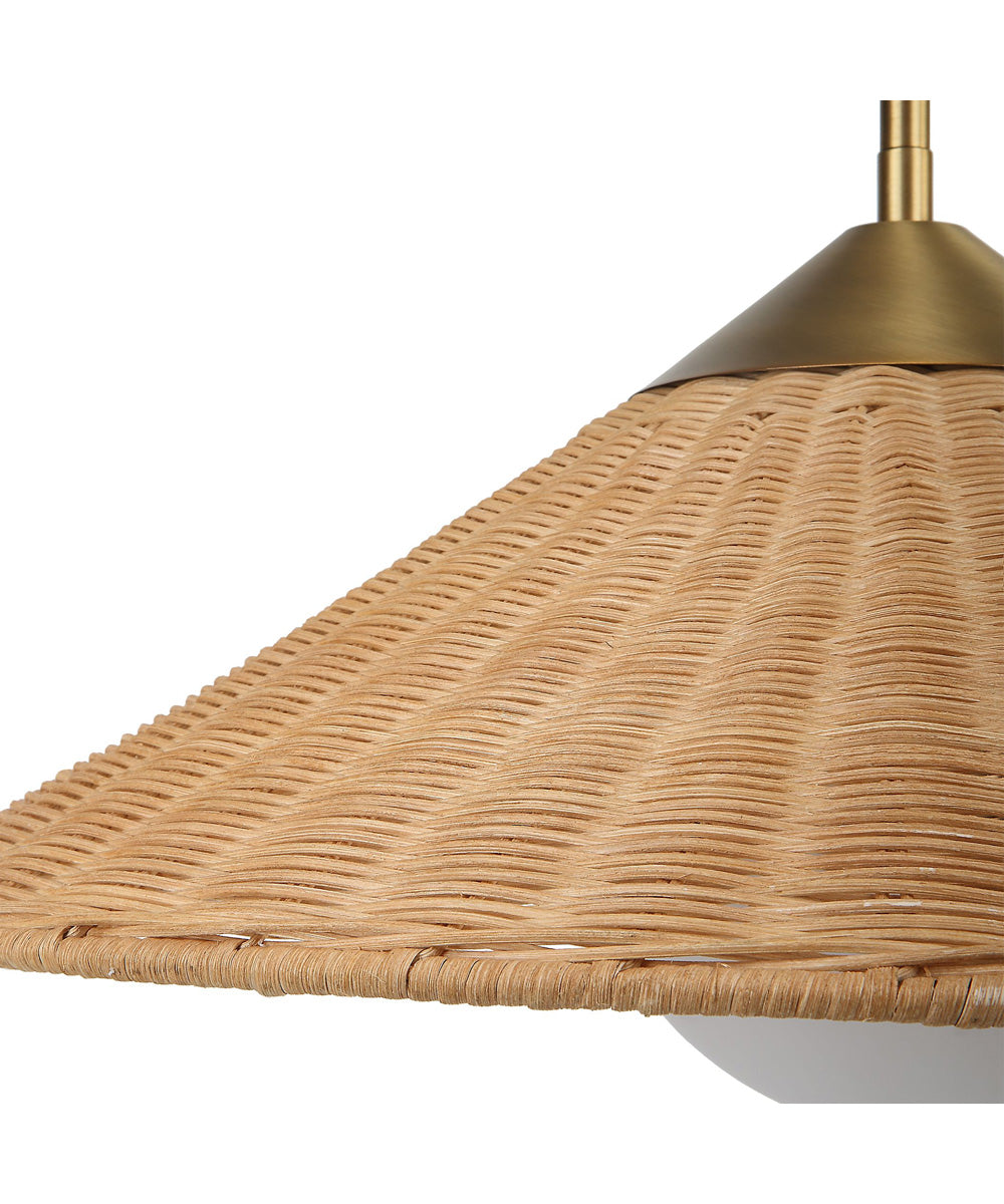Phuvinh 1 Light Rattan Shade Pendant