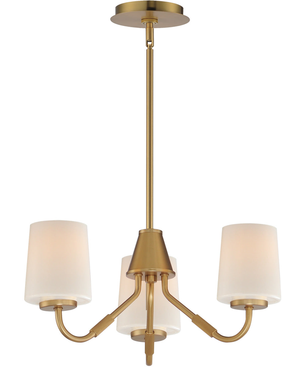 Durham 3-Light Chandelier Natural Aged Brass