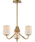 Durham 3-Light Chandelier Natural Aged Brass