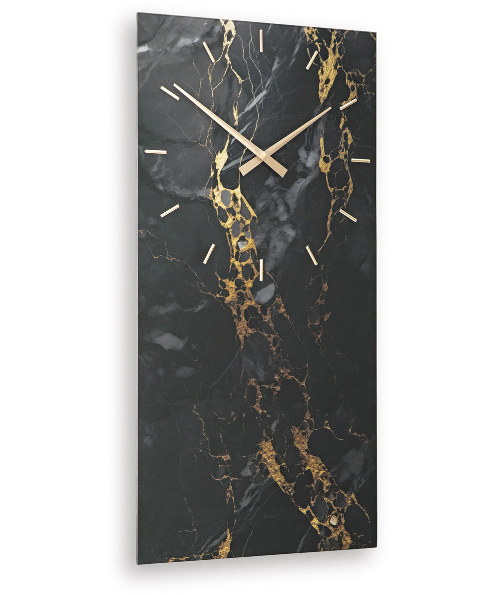 Teague Wall Clock Black/Gold
