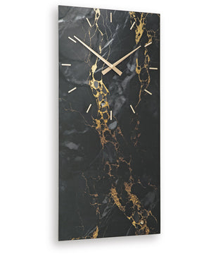 Teague Wall Clock Black/Gold
