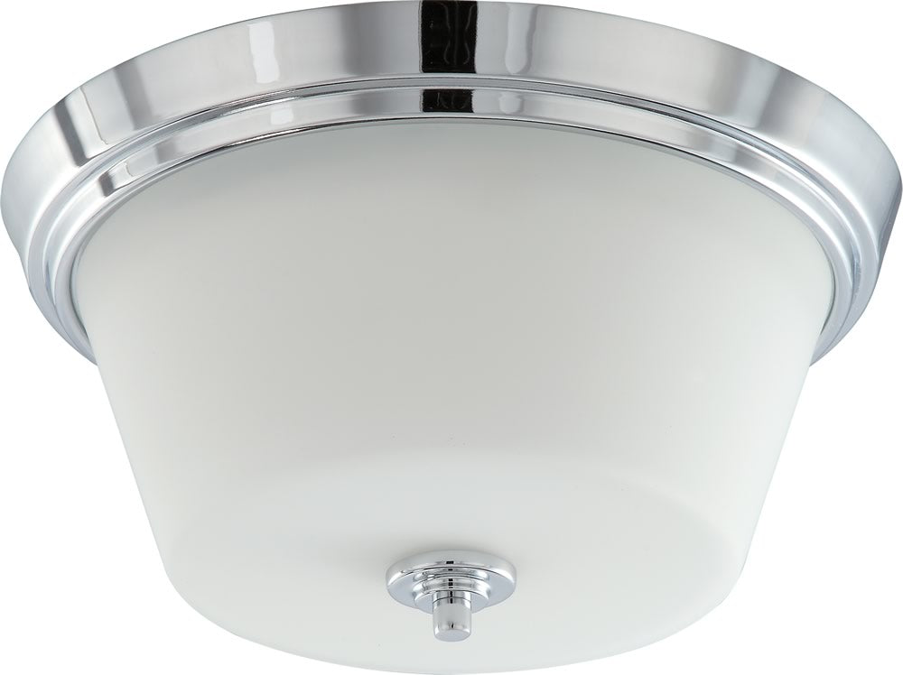 13"W Bento 2-Light Close-to-Ceiling Polished Chrome