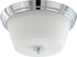 13"W Bento 2-Light Close-to-Ceiling Polished Chrome