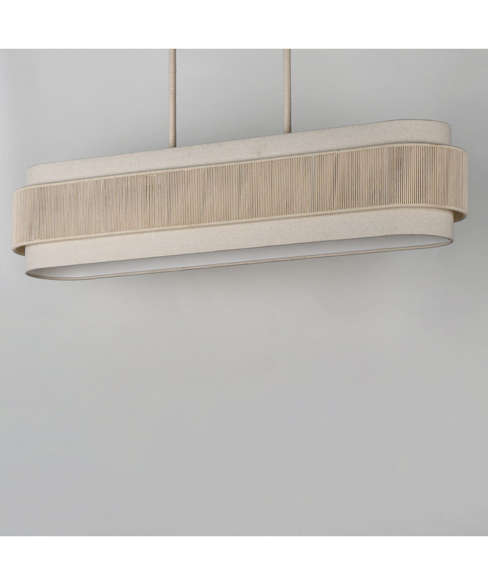 Seacliff 5-Light Linear Chandelier Natural Aged Brass