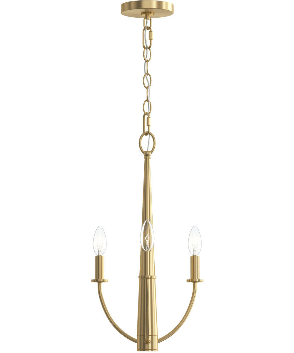 Jheni 3-Light Chandelier Brushed Gold