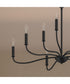 Ilia 9-Light Two-Tier Chandelier Matte Black