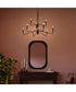 Pilar Two-Tier 9-Light Chandelier Matte Black