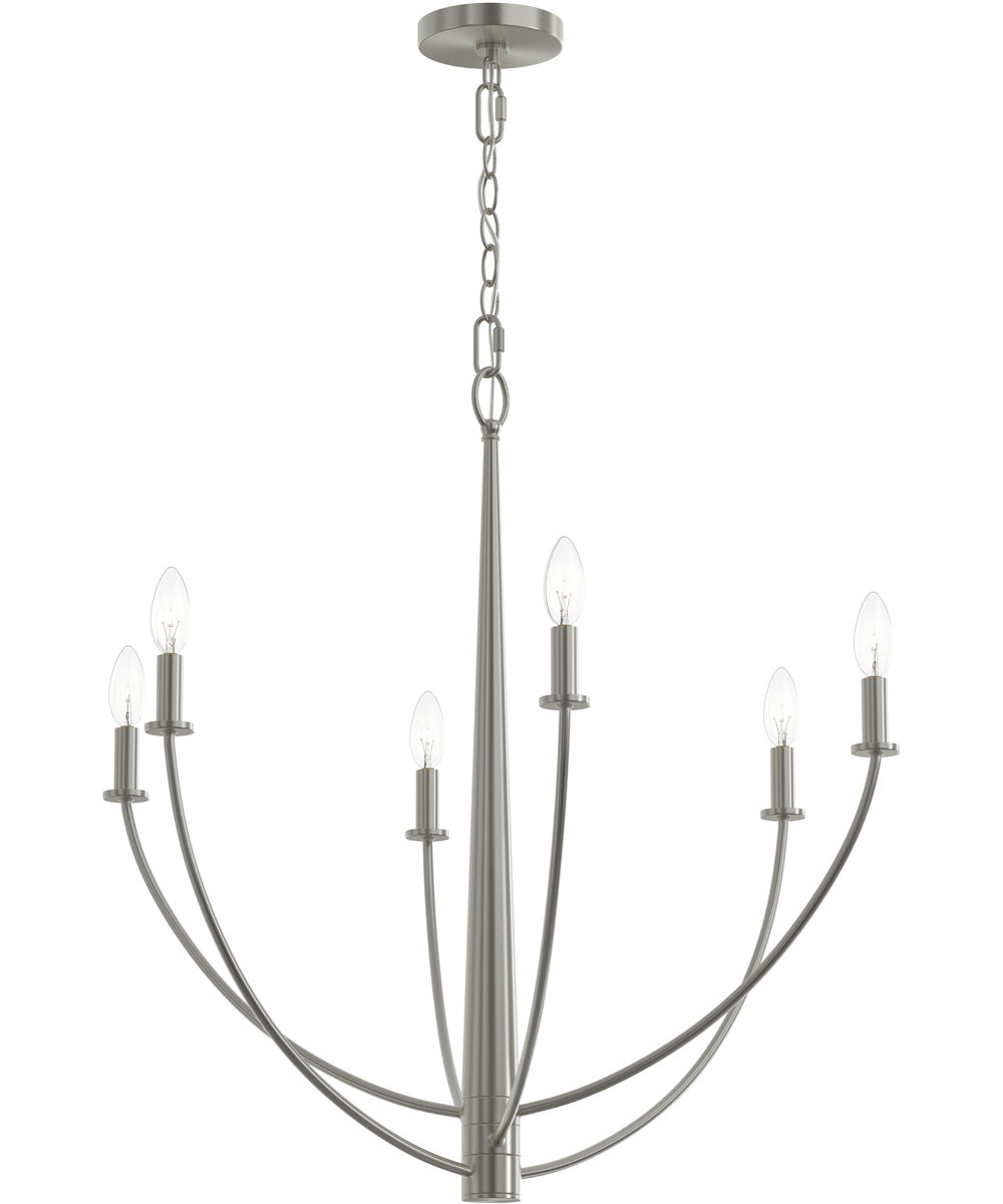 Jheni 6-Light Chandelier Brushed Nickel
