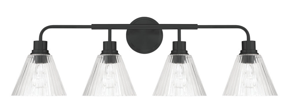 Pleated 4-Light Lighting Flat Black