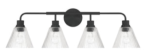 Pleated 4-Light Lighting Flat Black