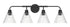 Pleated 4-Light Lighting Flat Black
