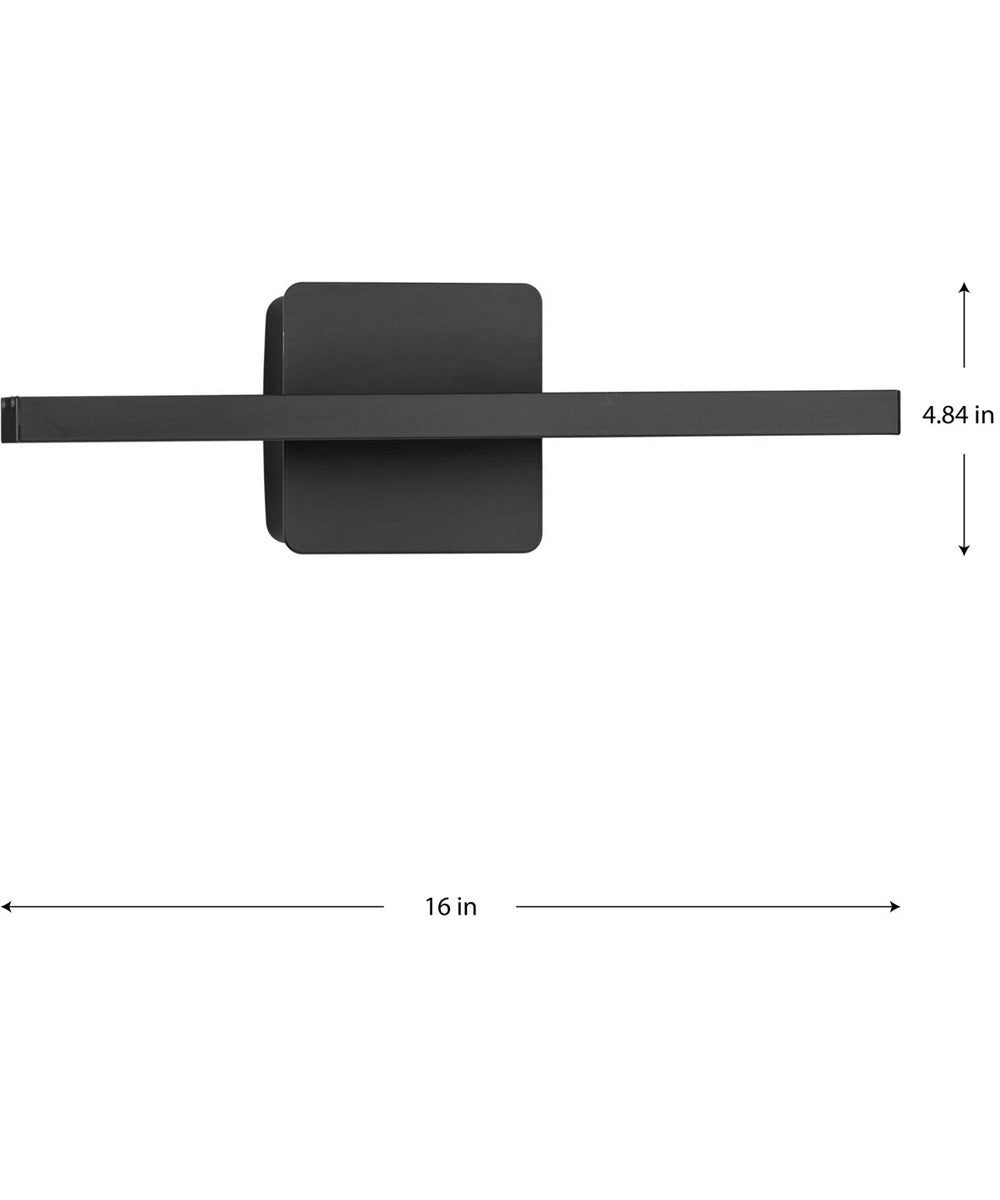 Phase 5 16 in. Slim Modern 3CCT Integrated LED Linear Vanity Light Matte Black
