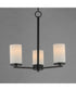 Lateral 3-Light Chandelier Black