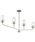 Celino 4-Light Linear Chandelier Brushed Nickel