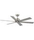 Brazas 56 in. 6-Blade Transitional Ceiling Fan Brushed Nickel