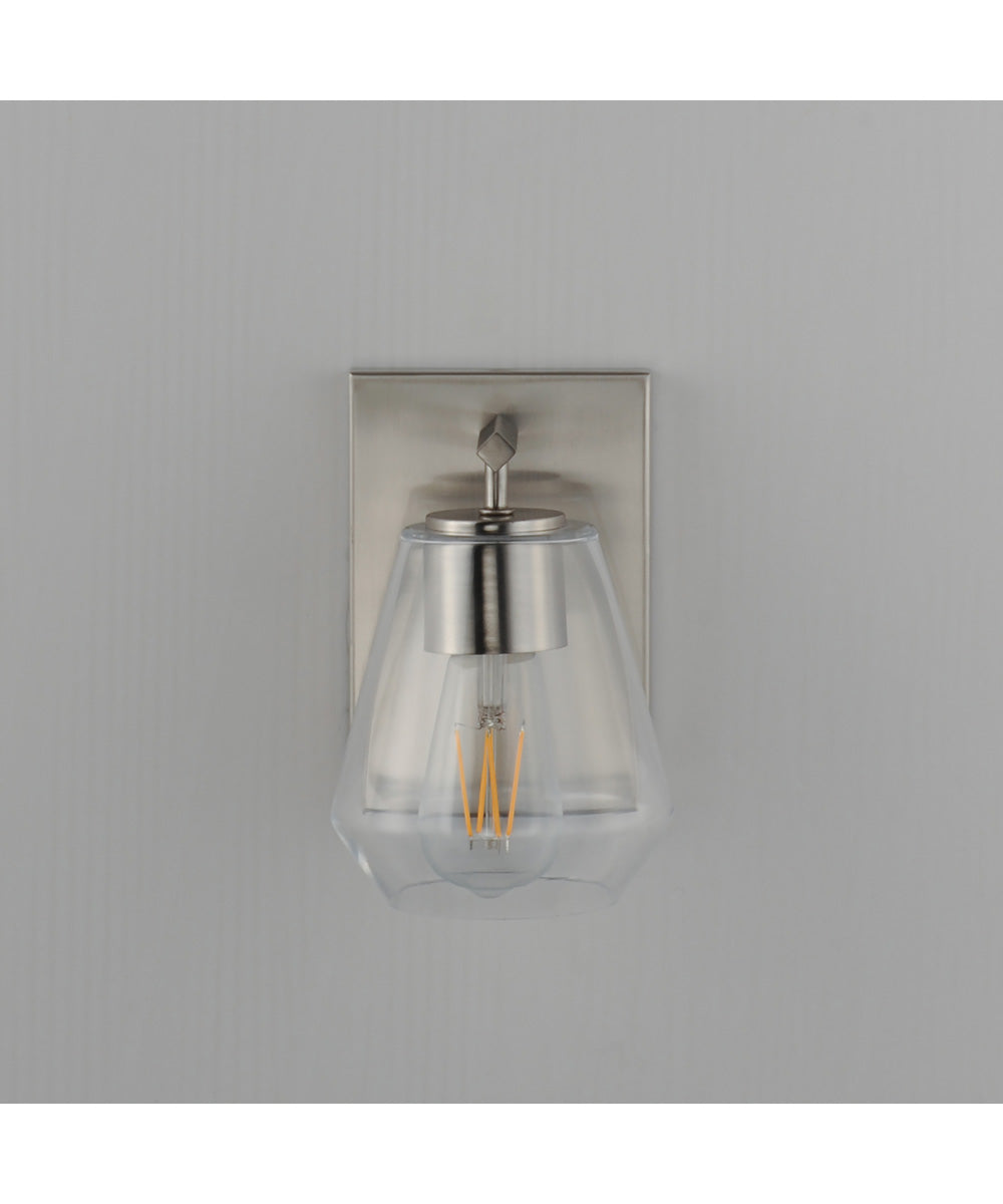 Geode 1-Light Sconce Satin Nickel