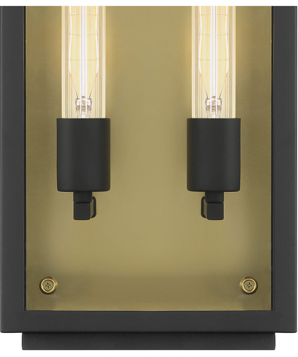 Twilight 2 Light Wall Lantern Black