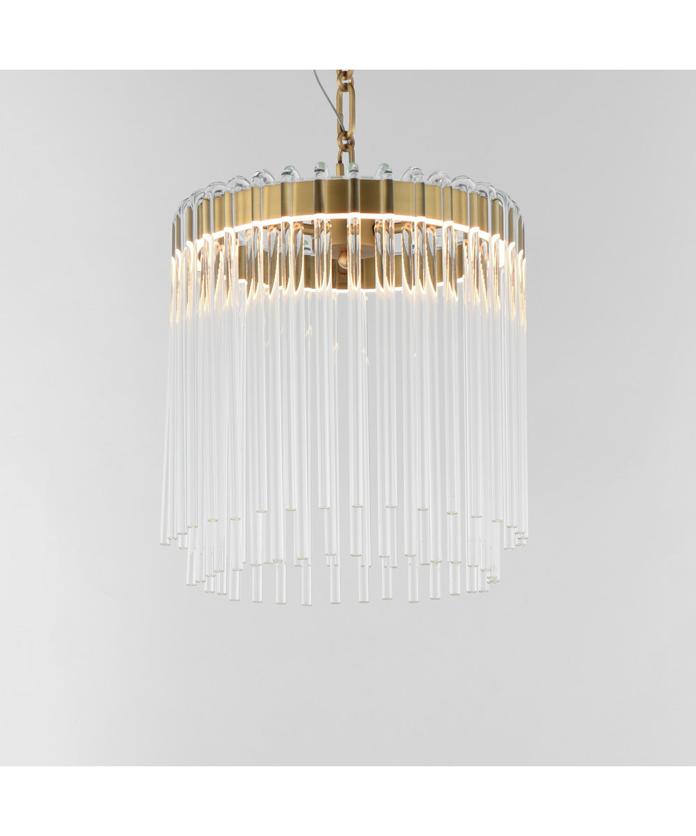 Jolie 11 inch LED Pendant Natural Aged Brass