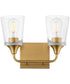 Hudson 2-Light Bath Vanity Natural Aged Brass