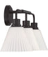 Pleated II 3-Light Lighting Flat Black