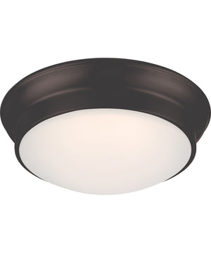 12"W Conrad 1-Light LED Close-to-Ceiling Mahogany Bronze