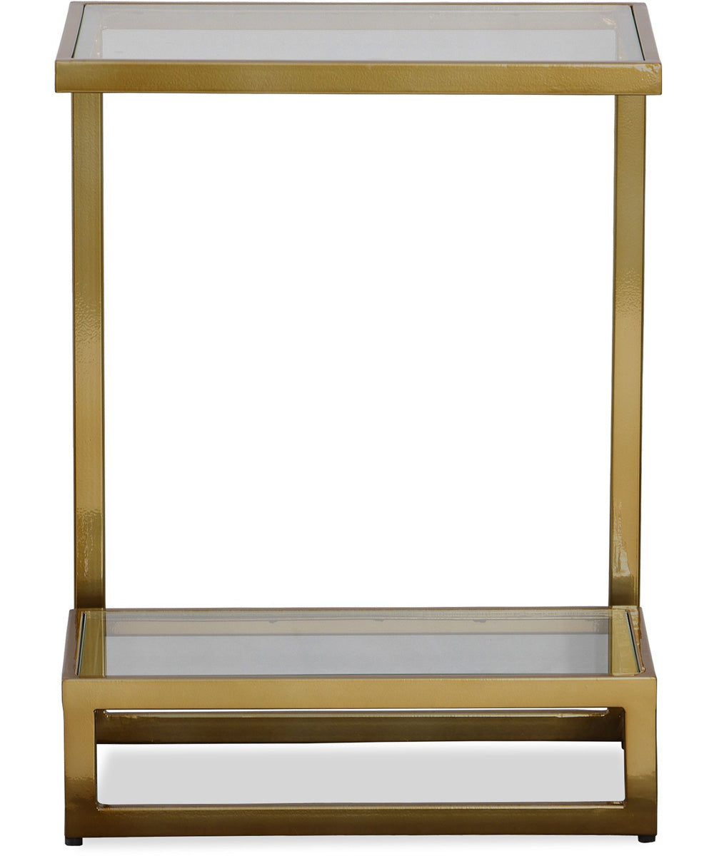 Musing Brushed Brass Accent Table