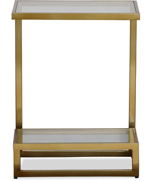 Musing Brushed Brass Accent Table