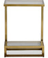Musing Brushed Brass Accent Table