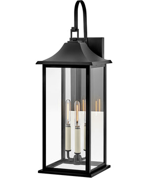 Nolan 3-Light Large Wall Mount Lantern in Black