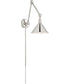Delancey 1-Light Plug In Portable Wall Polished Nickel, 8"W
