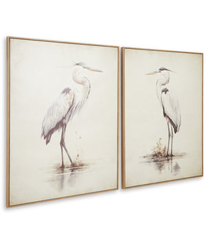 Aubinell Wall Art Set Set of 2 Beige
